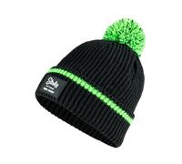 Stake F1 Team Kick Sauber Berretto invernale nero con pompon verde fluo, collezione ufficiale 2025, Nero e verde fluo, Taglia unica
