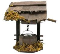 Stakee 1:12 Mini Pozzo dei Desideri Ornamento, Piccoli Accessori Vintage per Pozzi d'Acqua Ponte Giardino Pozzo Figurine Fioriera Cinese Casa delle Bambole Pozzo dei Desideri Decorazione Domestica