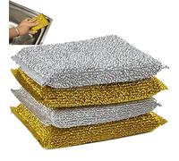 Stakee 4pcs in Acciaio Inossidabile Spugne Scrubber Spugne Pulizia di Tessuto per Lavatela per Lavaggio per Lavare Le Spugne