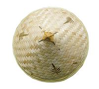 Stakee Cappello di bambù Cinese Conico Conico di bambù Fatta a Mano Cappello in bambù Cappello Fattoria Cappello Sun Shade Bamboo Cappello di bambù
