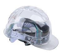 Stakee Caschi di Sicurezza per L'edilizia, Casco di Sicurezza Industriale Trasparente, Casco Protettivo per Lavoratori, Casco di Sicurezza per Esterni per Lavori Forestali E Edili
