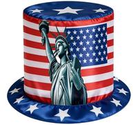 Stakee Cilindri per Il 4 Luglio, Cappello Patriottico per Il Giorno 'Indipendenza, Cappelli per Feste di Carnevale, Accessori per Travestimenti Americani per Adulti, Cosplay Festivo