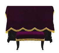 Stakee Copertura Per Pianoforte in Velluto Classico Copertura Per Polvere Per Pianoforte Cover Protettivo Per Pianoforte Con Copertura Per Piano