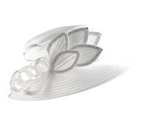 Stakee Elegante Cappello Chiesa, Cappello Derby in Raso, Copricapo per Il tè Pomeridiano, Cappello Sole a Tesa Larga per Matrimoni E Feste del tè.