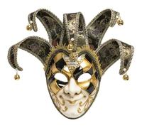 Stakee Maschera Veneziana in Maschera, Maschera Musicale di Carnevale, Maschera Giullare a Pieno Facciale per Halloween, Natale, Ballo di Fine Anno, Festa