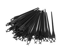 Stakes del Cortile di Natale da 9 Pollici Universali da 50 Pcs per le Luci delle Vacanze C7 C9 - Ideale per Prato, Patio e Passerella, Pali di Terra Plastica Verde (BLACK)