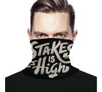 Stakes Is High Uomo Donna Sciarpa A Mezza Faccia Elegante Ghetta da Collo Antiscivolo Cerchietto per Capelli per Yoga Sports Arrampicata