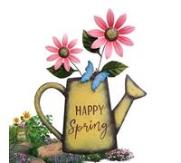 Stakes - Vaso decorativo per prati a forma di bollitore, pali di ricarica per vasi di fiori decorativi | Ornamento unico per patio e cortile artigianale in modo esperto, decorazione per peli