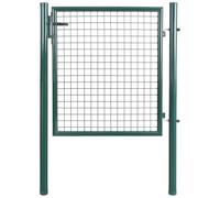 Cancello Pedonale Cancelletto Recinzione Giardino Acciaio 100x150cm con Chiave