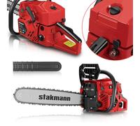 STAKMANN Motosega a Scoppio a 2 Tempi a Benzina Lama 50 cm, Easy Start e Interruttore di Sicurezza, Moto Sega da Giardino, Lavoro, Taglia Legna e Rami Preciso con Impugnatura Ergonomica (52 cc)