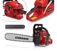 STAKMANN Motosega a Scoppio a 2 Tempi a Benzina Lama 50 cm, Easy Start e Interruttore di Sicurezza, Moto Sega da Giardino, Lavoro, Taglia Legna e Rami Preciso con Impugnatura Ergonomica (62 cc)