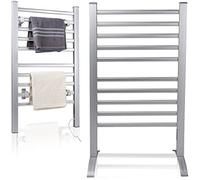 STAKMANN Scaldasalviette Elettrico 2in1 da Terra e Parete Asciugabiancheria Scalda Asciugamani Elementi Riscaldanti Scaldasciugamani Scalda Salviette Sicuro per Bagno Robusto Termoarredo 10 Barre