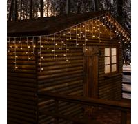 Stalattite 30,08 x 0,6 metri, 720 LED, Colore Bianco Caldo, Cavo Bianco