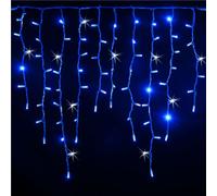Stringa tenda a pioggia di Natale a led blu con flash ghiaccio per esterno