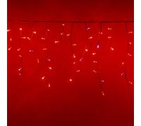 Stalattiti tenda a pioggia 5 mt 200 Maxi Led rosso con flash per uso esterno [EEK: F]