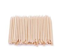 STALEKS PRO 100 pezzi di bastoncini in legno d'arancio 7,5 cm per manicure, pedicure, nail art e artigianato.
