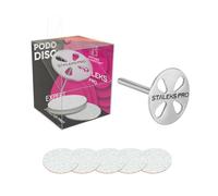 STALEKS PRO Base pododisco 25 mm con 5 ricariche grana 180. Acciaio inossidabile.