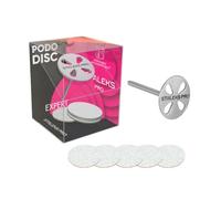 STALEKS PRO Base pododisco con 5 ricariche assortite. Acciaio inossidabile. Disco pedicure (M - 20 mm)