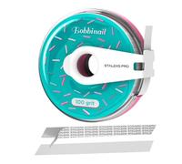 STALEKS PRO BOBBINAIL - Dispenser di lime con ricarica di lima bianca adesiva Expert ( Donuts + Ricambio) (grana 100)