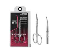 STALEKS PRO by Natury Nails Forbici professionali per cuticole. Anelli ergonomici. Acciaio inossidabile. Manici di medie dimensioni. Lunghezza lama 24 mm. Taglia M. Expert SE-50/2