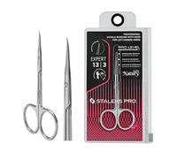 STALEKS PRO by Natury Nails Forbici professionali per cuticole con gancio per mancini. Manicure Anelli ergonomici. Acciaio inossidabile. Expert SE-13/3