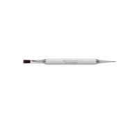 STALEKS PRO by Natury Nails NBE-08/03 - Pennello per gel dritto da 10 mm, pennello per eyeliner da 10 mm, con punta doppia