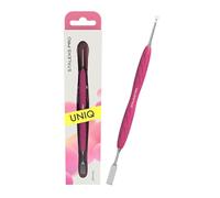 STALEKS PRO by Natury Nails Spingitore per cuticole doppia con manico in silicone Gummy. Acciaio inossidabile. UNIQ (PQ-11/1)