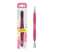 STALEKS PRO by Natury Nails Spingitore per cuticole doppia con manico in silicone Gummy. Manicure e pedicure. Acciaio inossidabile. UNIQ (PQ-10/5)