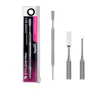 STALEKS PRO by Natury Nails Spintore per cuticole 2 in 1. Spingitore + cerchio/anello. Sollevare e rimuovere le cuticole. Consigliato per manicure. Acciaio inossidabile. Expert (PE-51/1)