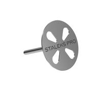 STALEKS PRO Disco base in acciaio per pedicure e 5 dischi grana 180 (Diametro 25 mm) PDSET-25