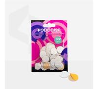 STALEKS PRO Expert PODODISC S - Abrasivi monouso per lima per piedi (grana 100, 50 pezzi) - Piccole con strato in schiuma morbida abrasiva per pelli fortemente ruvide e apertura di crepe