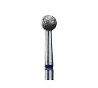 STALEKS Pro FA01B040 - Punta per trapano diamantata per unghie a sfera, colore blu medio, 1 pezzo da 4 mm