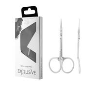 STALEKS PRO Forbici professionali per cuticole con uncinetto. Acciaio inossidabile. Stampa Magnolie. Exclusive 21/1