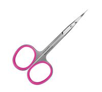 Staleks Pro - Forbici Professionali per Pelle Cuticola, Lame con Gancio e Manici in Silicone Rosa, Affilatura Manuale, Smart 41 Type 3, SS-41/3