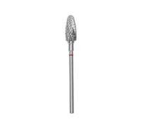 STALEKS PRO fresa in carburo di tungsteno per tornio unghie, punta 6 x 14 mm. Forma mais (grana fine)