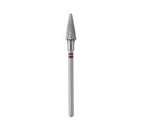 STALEKS PRO fresa per mancini in carburo di tungsteno per tornio unghie, punta 6 x 14 mm. Forma cono triangolare. (grana fine)