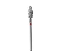 STALEKS PRO fresa per mancini in carburo di tungsteno per tornio unghie, punta 6 x 14 mm. Forma mais (grana fine)