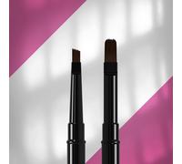 STALEKS PRO Pennello per unghie a doppio lato, nero, per UV, Builder & Nail Art, serie di pennelli professionali (11 mm e 7 mm Gel Brush)
