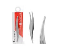 STALEKS PRO Pinza per sopracciglia precisa con bordi smussati larghi. Acciaio inossidabile di grado medico. Classic 12/3