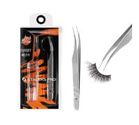 STALEKS PRO Pinza professionale per extension ciglia finte. Acciaio inossidabile. Expert 40/11