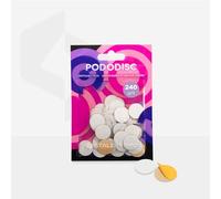 Staleks Pro Pododisc Staleks Pro S, cuscinetti di ricambio bianchi per disco pedicure, grana 240 (50 pz) PDF-15-240w