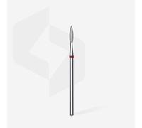 STALEKS PRO - Punta diamantata - Fiamma affilata (anello rosso) I kit di scarico per unghie I kit di levigatura per levigatrici elettriche, punta per manicure e pedicure (FA11R021/8)