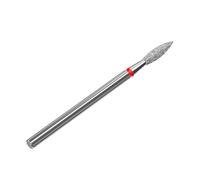 STALEKS PRO - Punta diamantata - Fiamma (anello rosso) I kit di scarico per unghie I Punte per manicure e pedicure apparative I Kit per levigatrici elettriche I NAIL DRILL BIT (FA10R023/10)