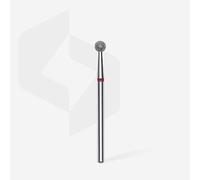 STALEKS PRO - Punta diamantata - Sfera (anello rosso) e set per fresatrice per unghie e punte per manicure e pedicure I Kit di levigatura elettrica I DRILL Bit