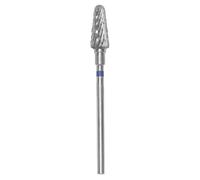 STALEKS PRO Punta per fresa in metallo duro per unghie, tipo "cono", durezza blu, diametro testa 6 mm/parte operante 14 mm