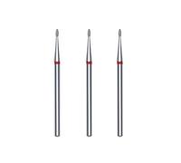 STALEKS PRO Set di 3 frese diamantate per cuticole, 3 x 1,2 mm. Forma di oliva (grana fine)