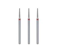 STALEKS PRO Set di 3 frese diamantate per unghie, 10 x 1,6 mm. Forma della punta arrotondata (grana fine)