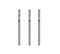 STALEKS PRO Set di 3 frese diamantate per unghie, 2,3 x 8 mm. Forma cilindro arrotondato (grana media)