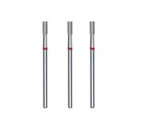 STALEKS PRO Set di 3 frese diamantate per unghie, 6 x 2,5 mm. Forma cilindro (grana fine)