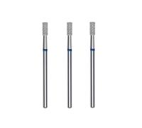 STALEKS PRO Set di 3 frese diamantate per unghie, 6 x 2,5 mm. Forma cilindro (grana media)